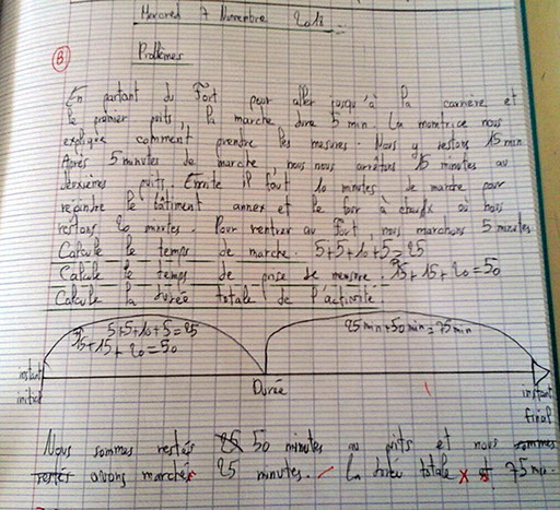 Mathématiques : calcul du temps de marche