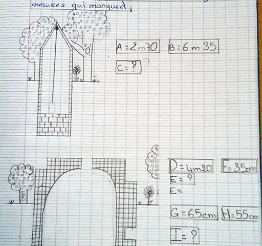 Mathématiques : calcul de la profondeur du puits