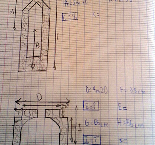 Mathématiques : calcul de la profondeur du puits